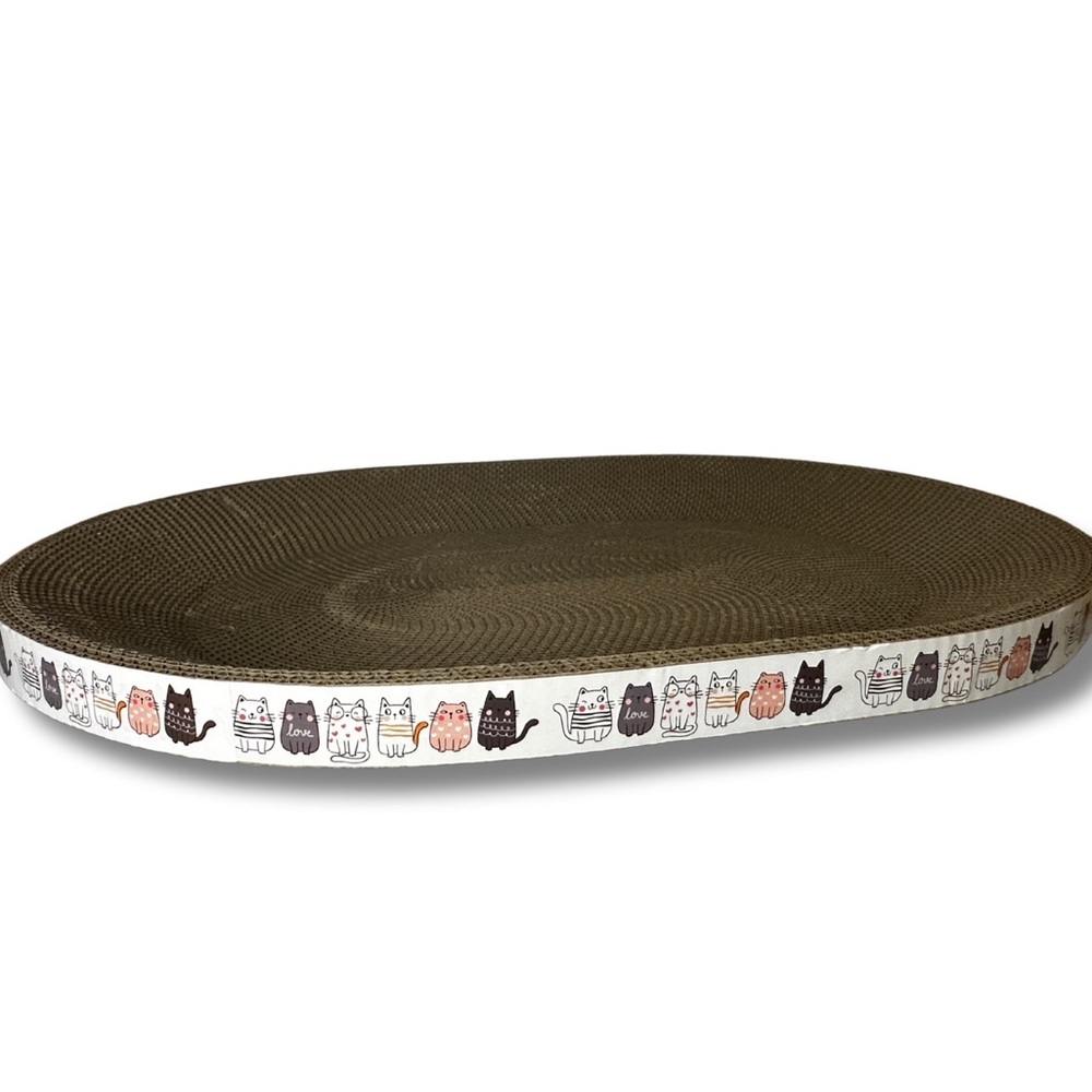 Cat-Themed Brown Scratching Pad